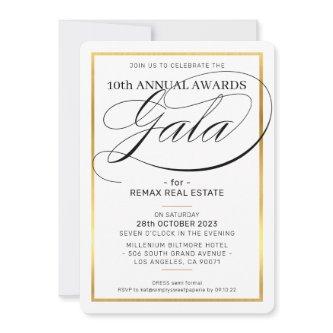 AWARDS GALA DINNER modern business gold black Invitation