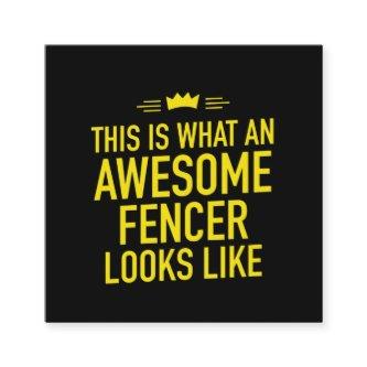 Awesome fencer looks like funny fencing armed and calling card