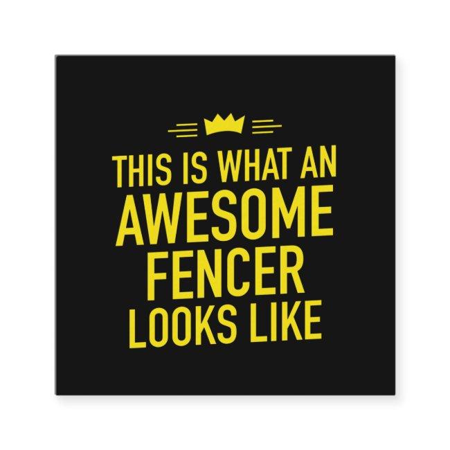 Awesome fencer looks like funny fencing armed and calling card