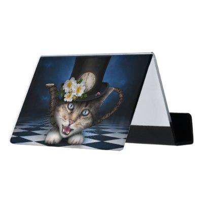 Awesome Mad Hatter Teapot Cat Whimsical Design Desk  Holder