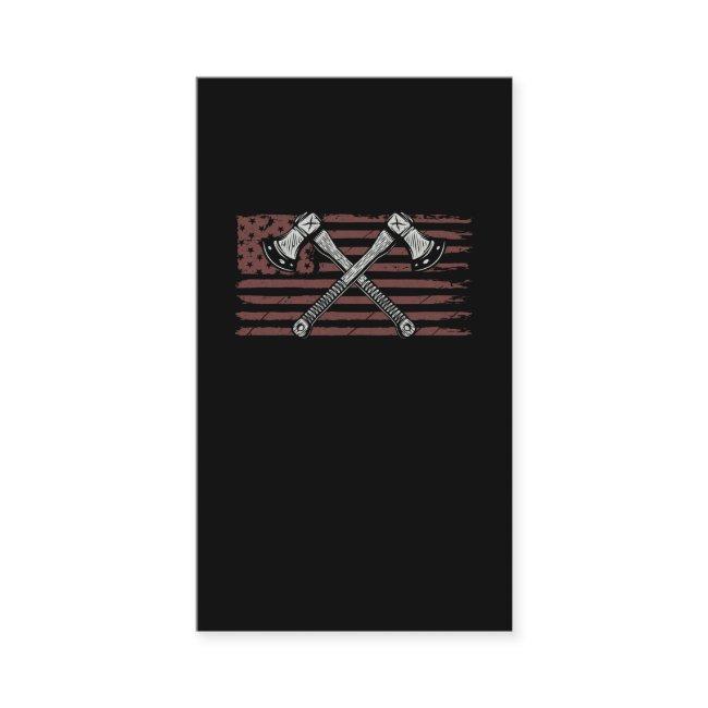Axe Throwing American Flag USA Woodworking