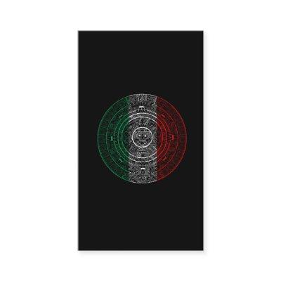 Aztec Mexica Calendar Mexican Flag Art