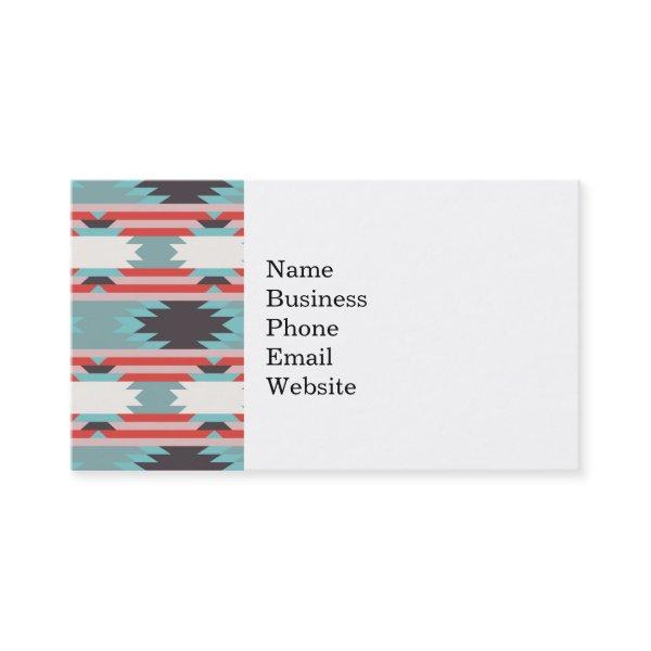 Aztec Tribal Pattern Native American Red Blue