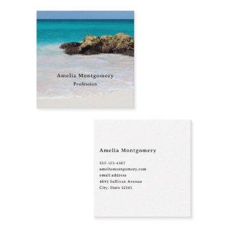 Azure Ocean Sandy Beach Photo Square