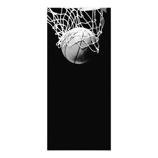 B&W Basketball Rack Cards