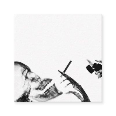 B&W X-Ray Vision Skeleton Smoking Calling Card