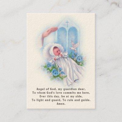 Baby Baptismal Remembrance  Angel Prayer