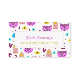 Baby boutique gender neutral website promotional