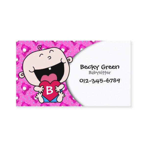 Baby Hugging Heart Pink