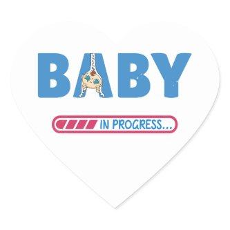Baby in progress  heart sticker