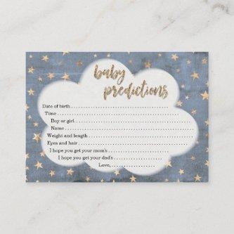 Baby Prediction Card for Boy's Baby Shower
