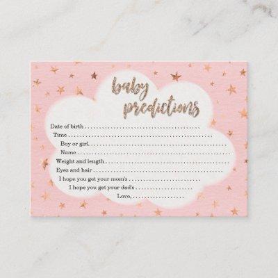 Baby Prediction Card for Girl's Baby Shower