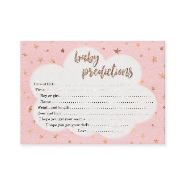 Baby Prediction Card for Girl's Baby Shower