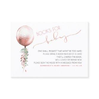 Baby Shower Request Pink Balloon Greenery Garland