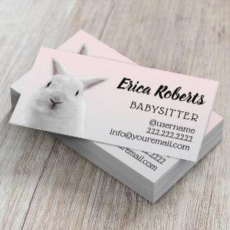 Babysitter Cute Bunny Rabbit Babysitting Childcare