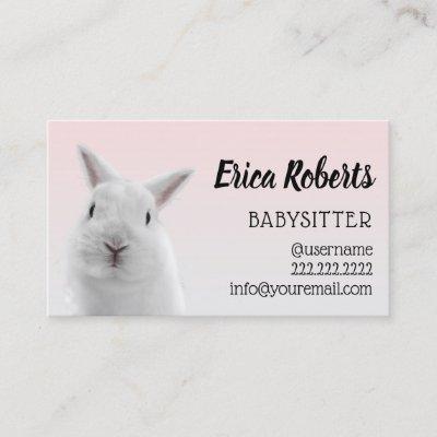 Babysitter Cute Bunny Rabbit Babysitting Childcare
