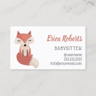 Babysitter Cute Little Fox Babysitting Service