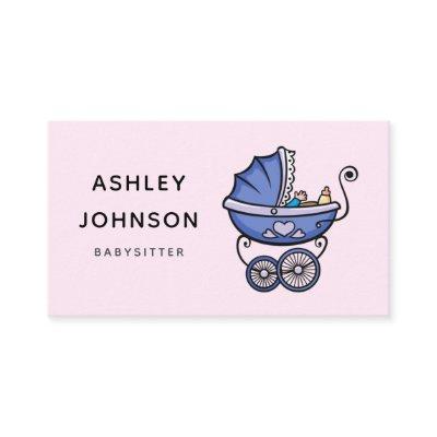 Babysitter Nanny Caregiver Cute Stroller Pink Kids