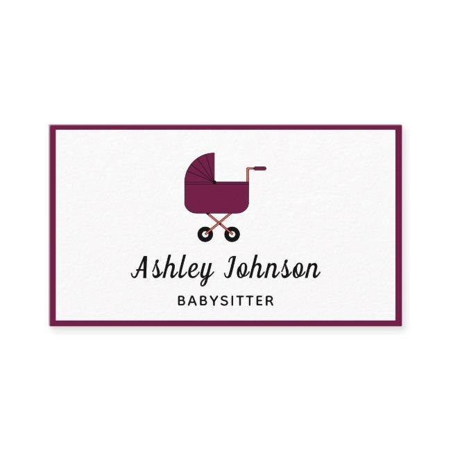 Babysitter Nanny Classy Modern Elegant Child Care