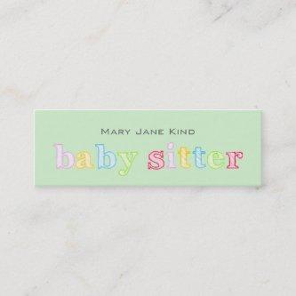 Babysitting & Child Care - Customisable color Mini