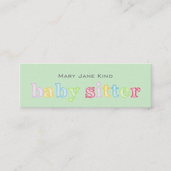 Babysitting & Child Care - Customisable color Mini