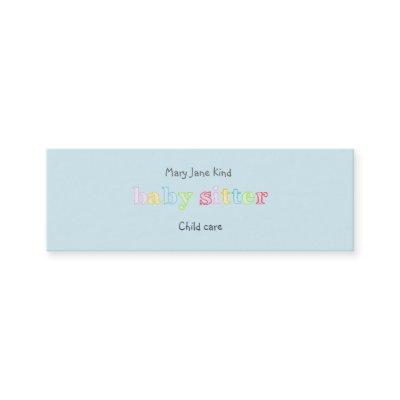 Babysitting & Child Care - Customizable Mini