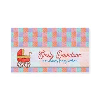 Babysitting & Child Care Red Trolley  Square Quilt
