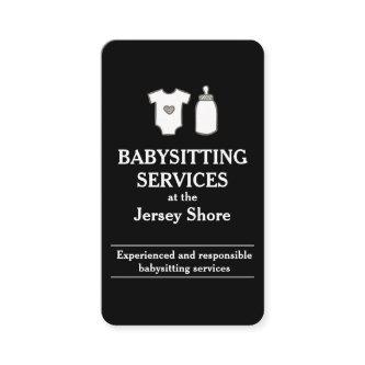 Babysitting Services at the Jersey Shore Black