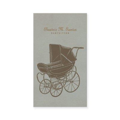 Babysitting Vintage Baby Carriage Simple Modern