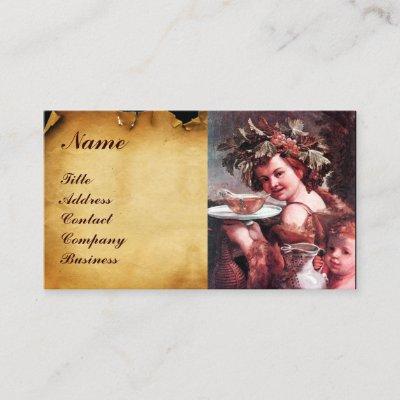 BACCHUS, GRAPES ,ROSE WINE RED WAX SEAL PARCHMENT