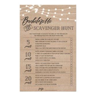 Bachelorette Scavenger Hunt bridal shower game Fly Flyer