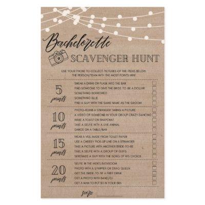 Bachelorette Scavenger Hunt bridal shower game Fly Flyer