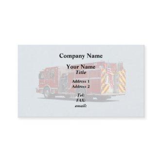 Back of Fire Engine With American Flag