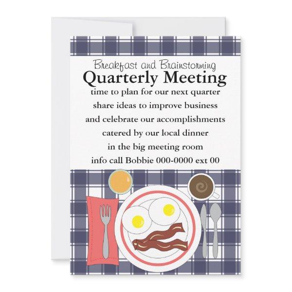 Bacon and Eggs all Business Invitation