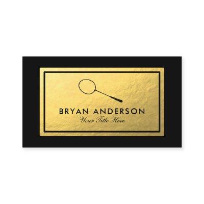 Badminton Racket - Faux Gold Foil