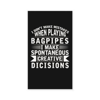 Bagpipe Mistakes Musical Instrument Loud Bagpiper