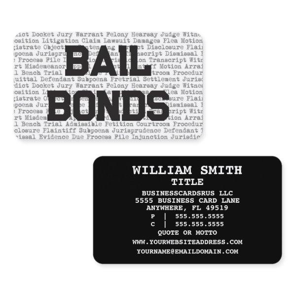 Bail Bonds Legal Words
