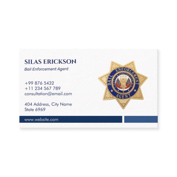 Bail Enforcement Agent | Elegant Blue Shield