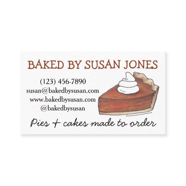 Baked By Bakery Pumpkin Pie Slice Pastry Chef Food