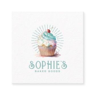 Baker Bakery Cupcake Logo  Square