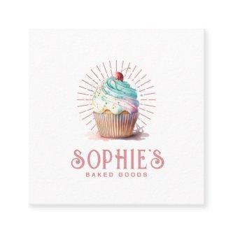 Baker Bakery Cupcake Logo  Square