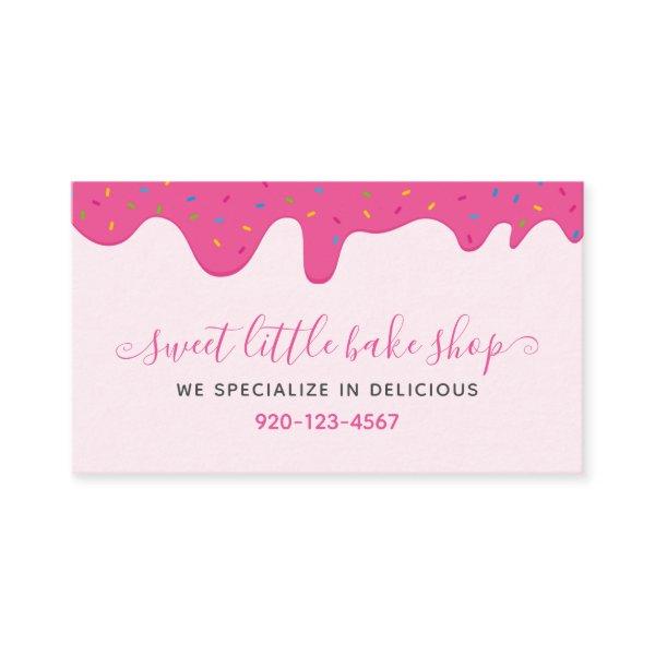 Baker Bakery Frosting Drips Sprinkles Pink