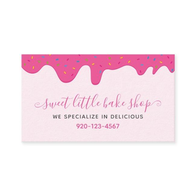 Baker Bakery Frosting Drips Sprinkles Pink