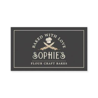 Baker Bakery Pastry Chef Logo Black