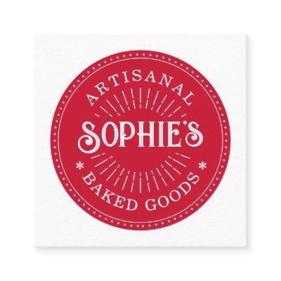 Baker Bakery Pastry Chef Typography Square