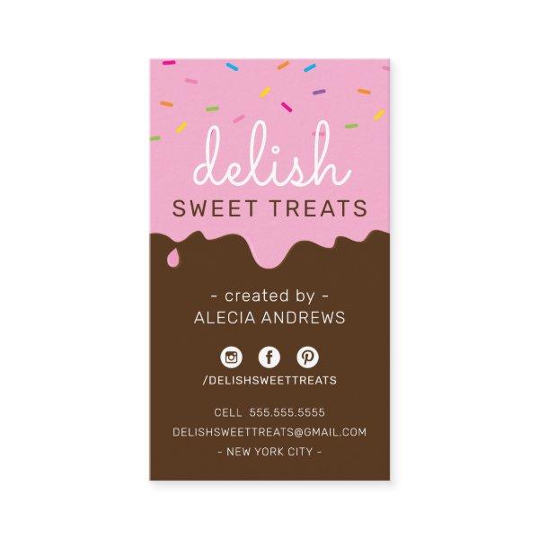 BAKER FROSTING DRIP cute sprinkles pink chocolate