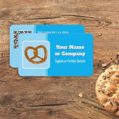 Baker or Event Caterer Pretzel or Your Logo & QR