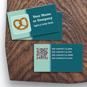 Baker or Event Caterer Pretzel or Your Logo & QR
