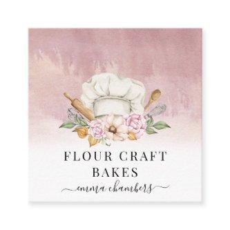 Baker Pastry Chef Bakers Tools Dusty Pink Square