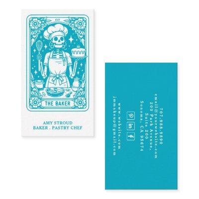 Baker Pastry Chef Dessert Caterer Turquoise Blue
